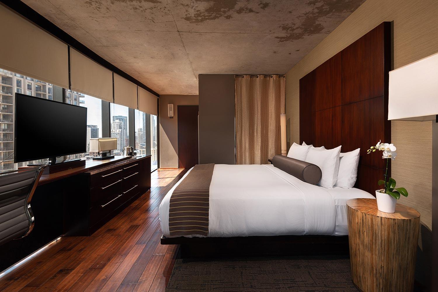 Habitación Doble con cama grande y vistas panorámicas