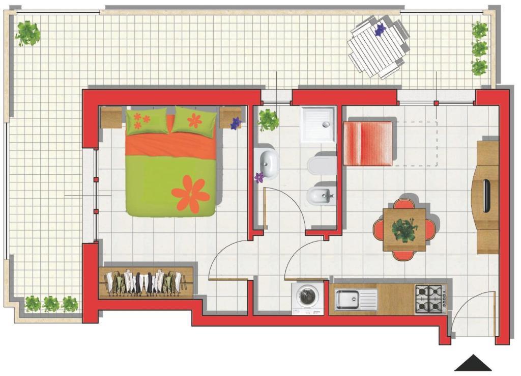 Appartamento con 1 Camera da Letto (2 Adulti)