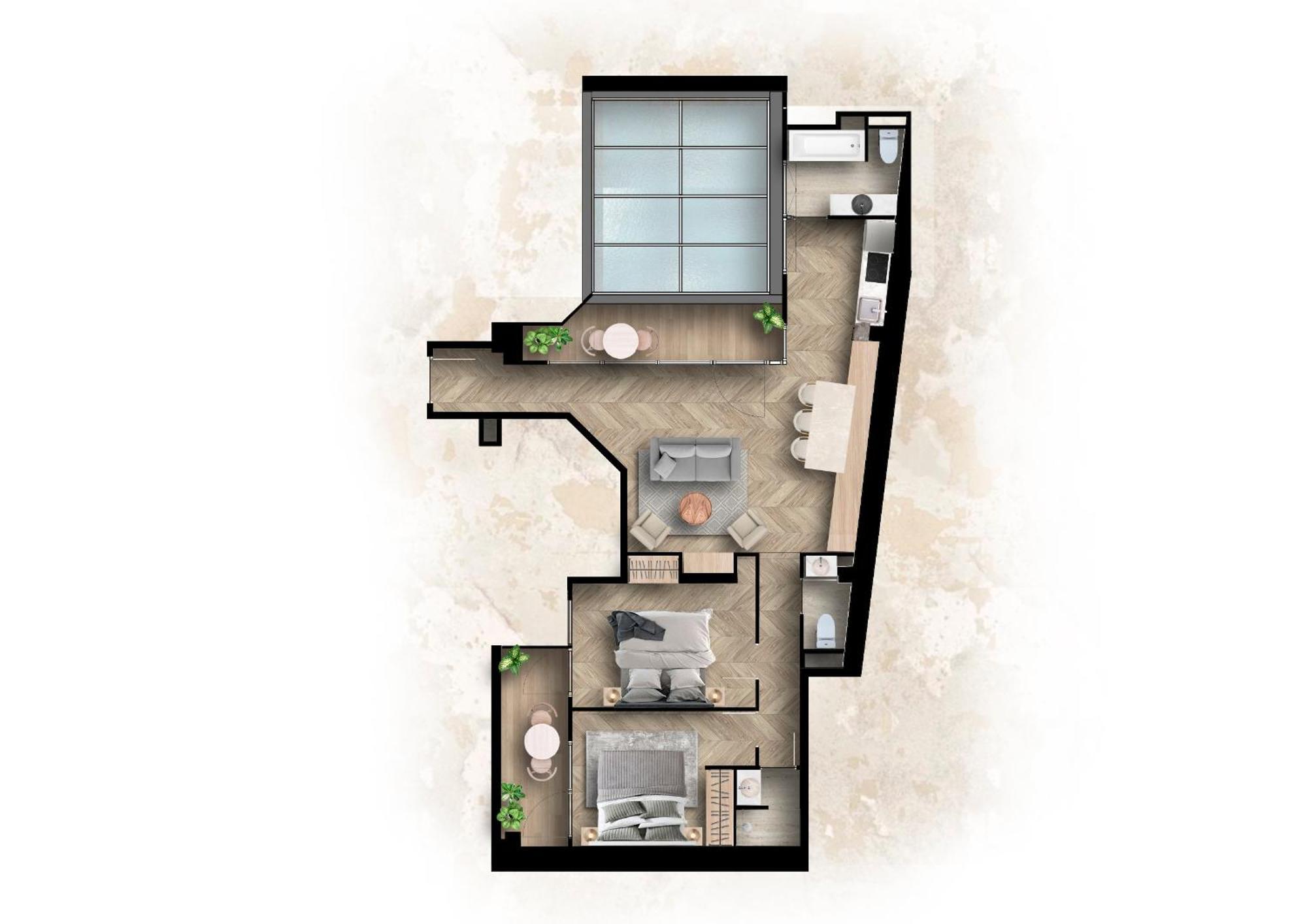 Two-Bedroom Apartment Balcony Terrace,1602585147:JPEG