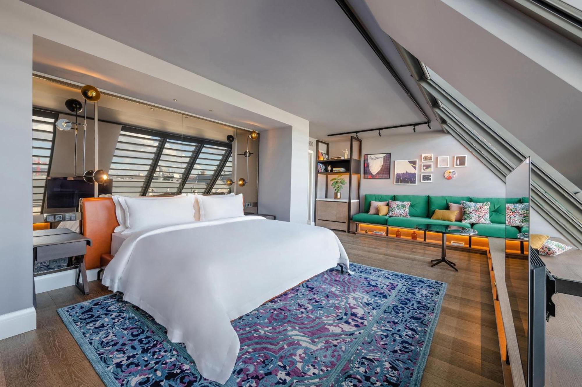 Habitación Loft con vistas al río Danubio - Cama extragrande