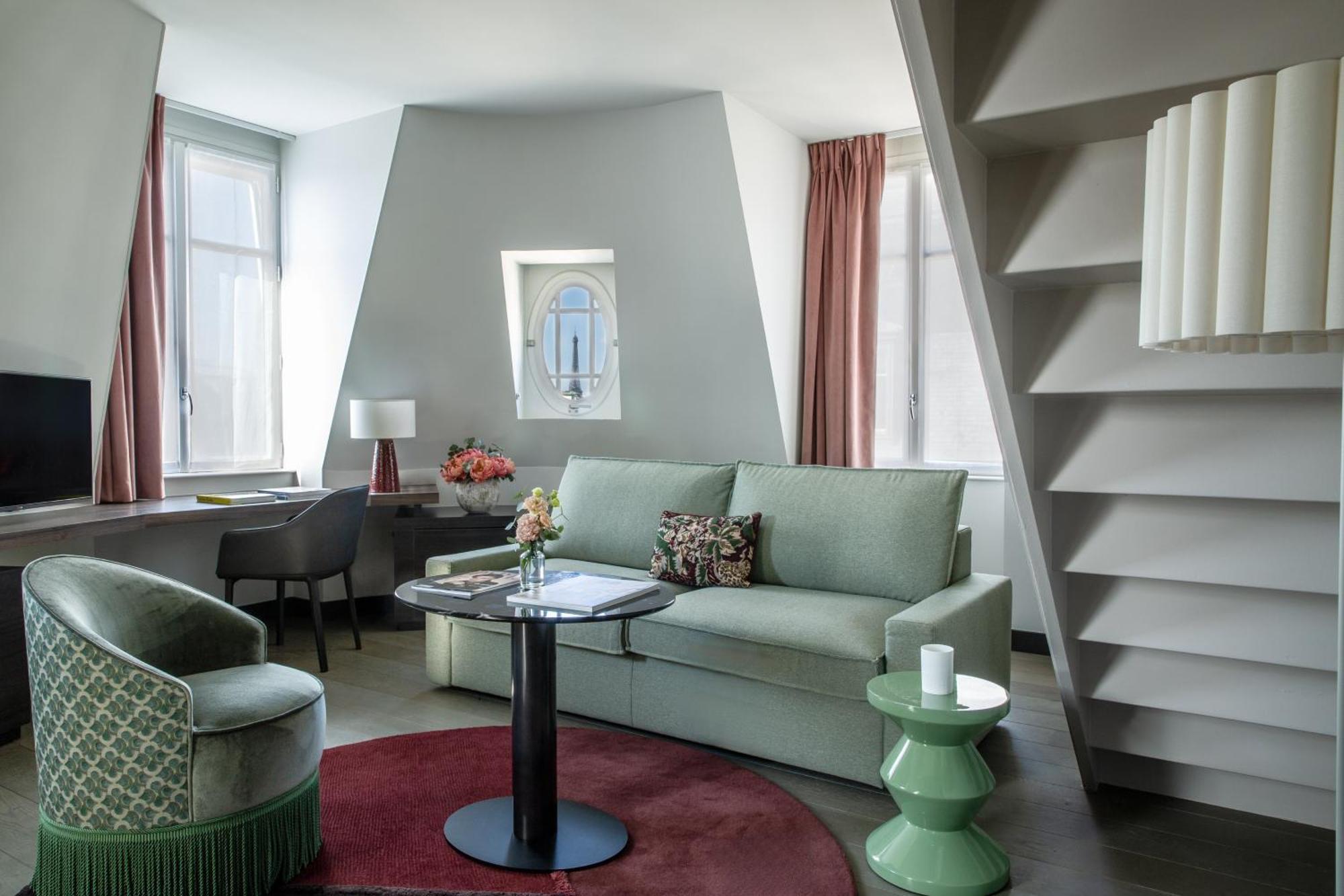 One-Bedroom Suite with Eiffel Tower View and Double Sofa Bed