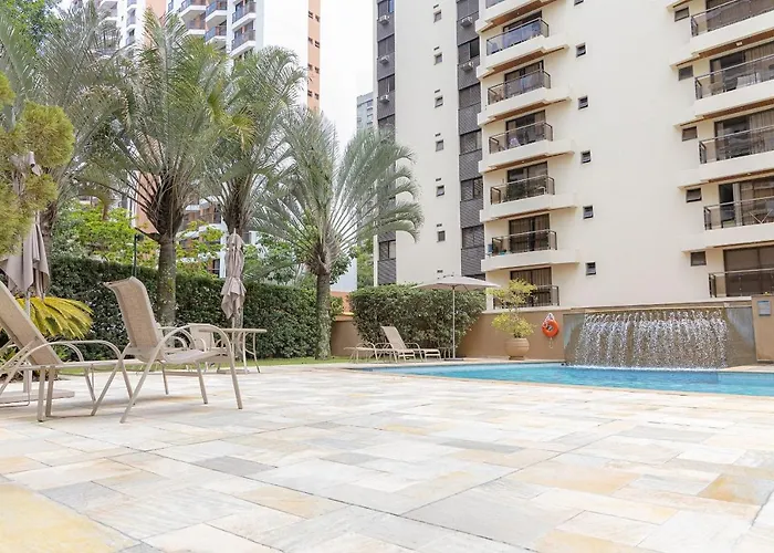 Elegant Flat Internacional Plaza-Garagem E Piscina Hotel São Paulo