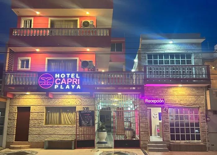 Hotel Capri Playa a una calle de la Playa Regatas Veracruz